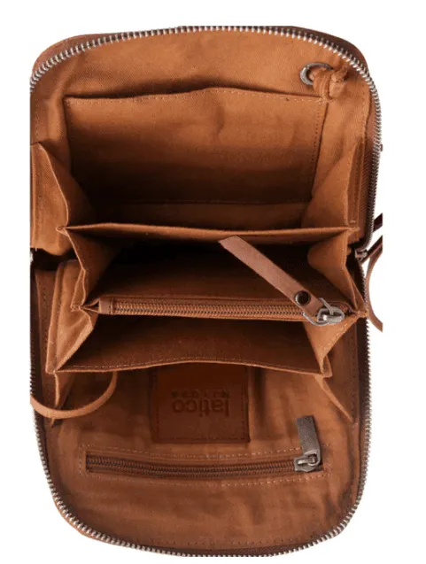 7 Compartment Leather Crossbody