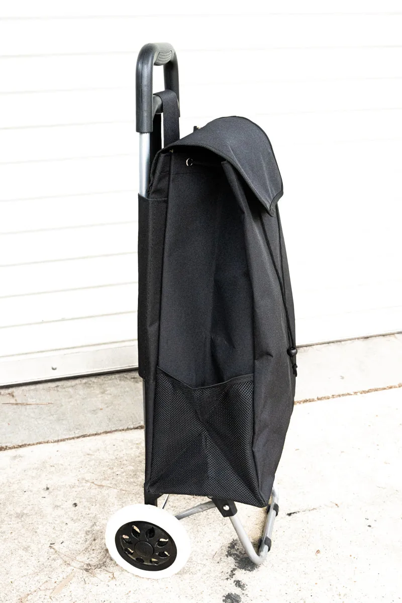 Black Rolling Shopper Tote