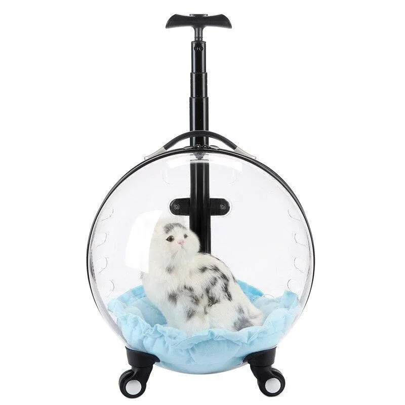 Bubble Trolley Transparent Case Traveling Handbag Carrier