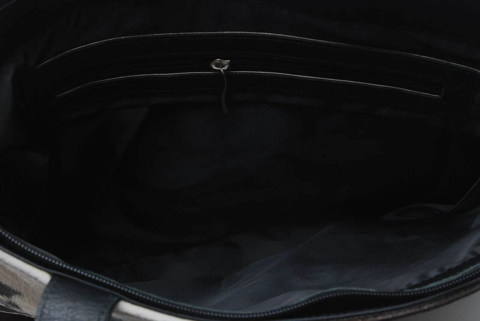 Classic Black White Hair On Cowhide Shoulder Bag