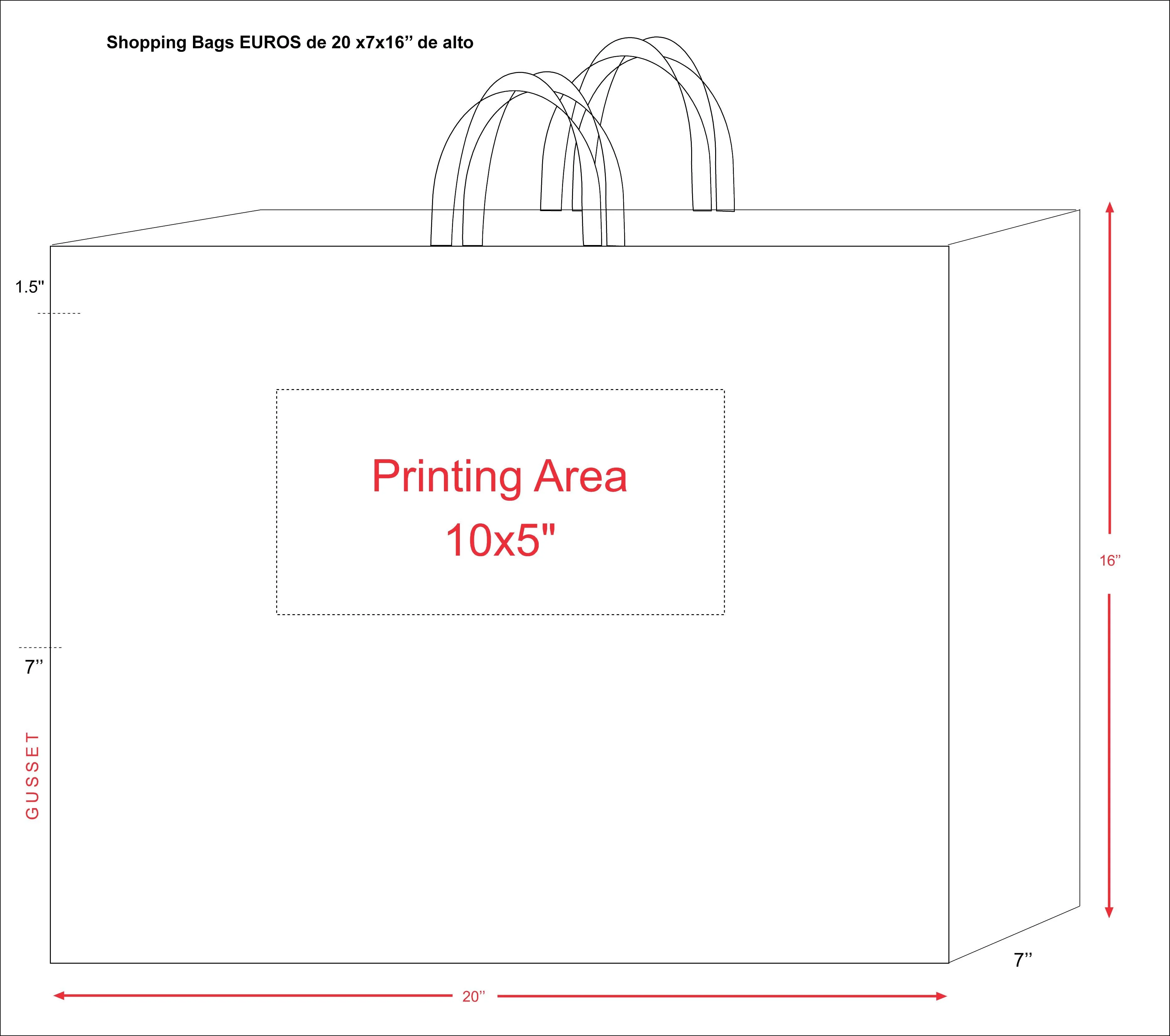 Euro Shopping Bags (Custom Printed)