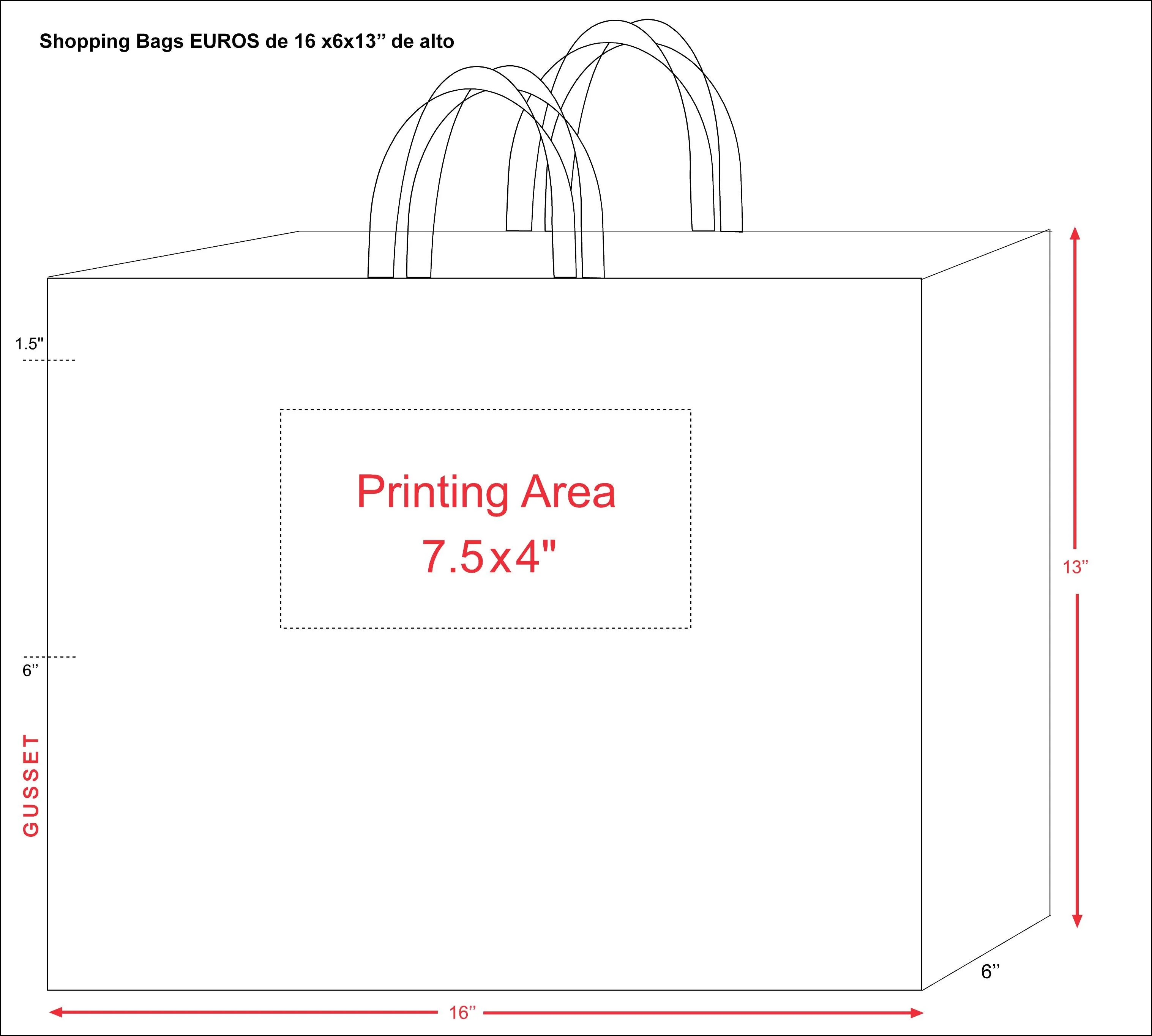 Euro Shopping Bags (Custom Printed)