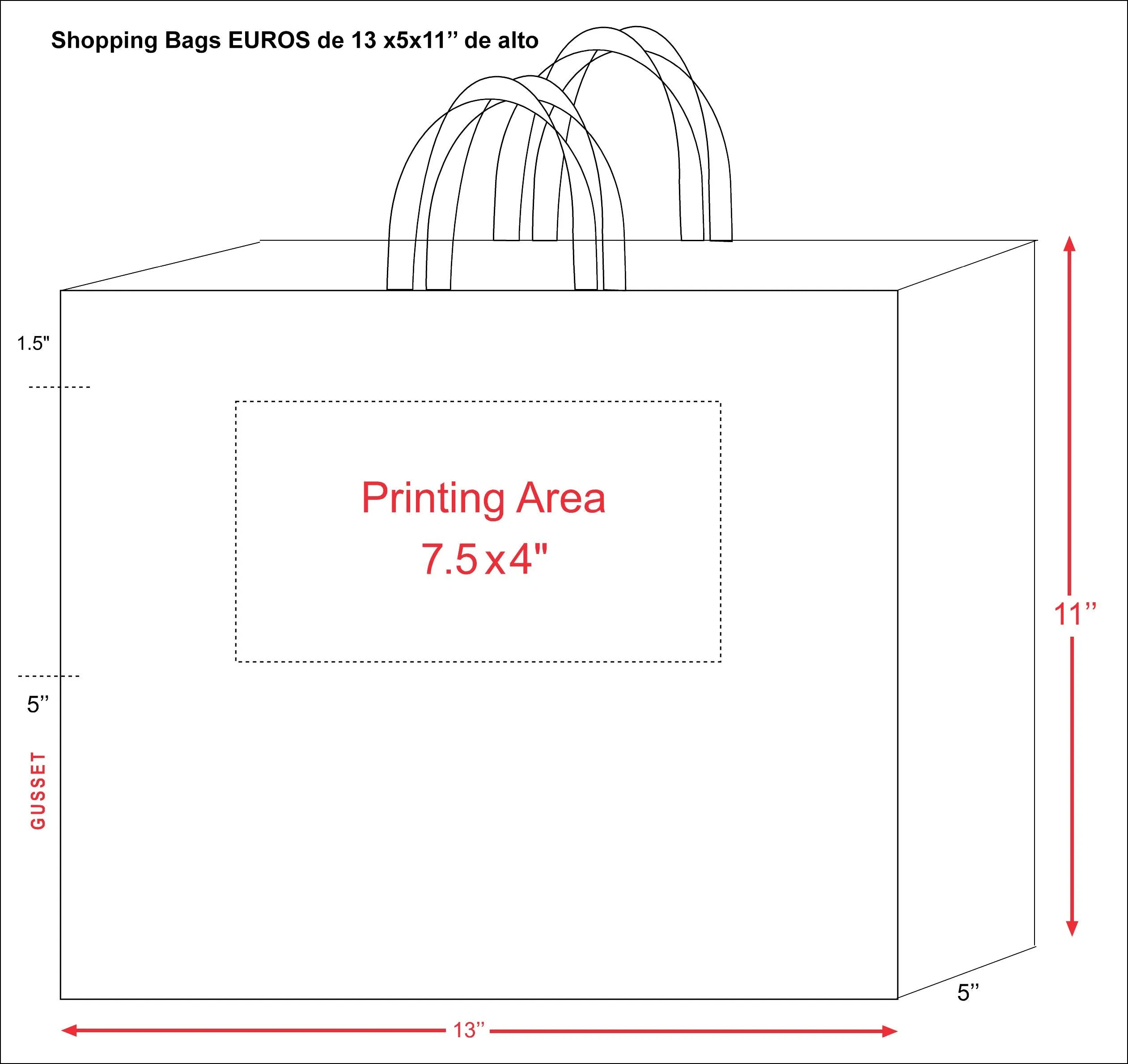 Euro Shopping Bags (Custom Printed)