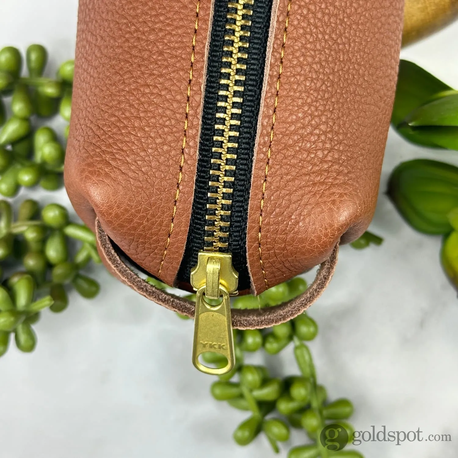 Girologio YKK Zipper Pouch in Rustic Saddle