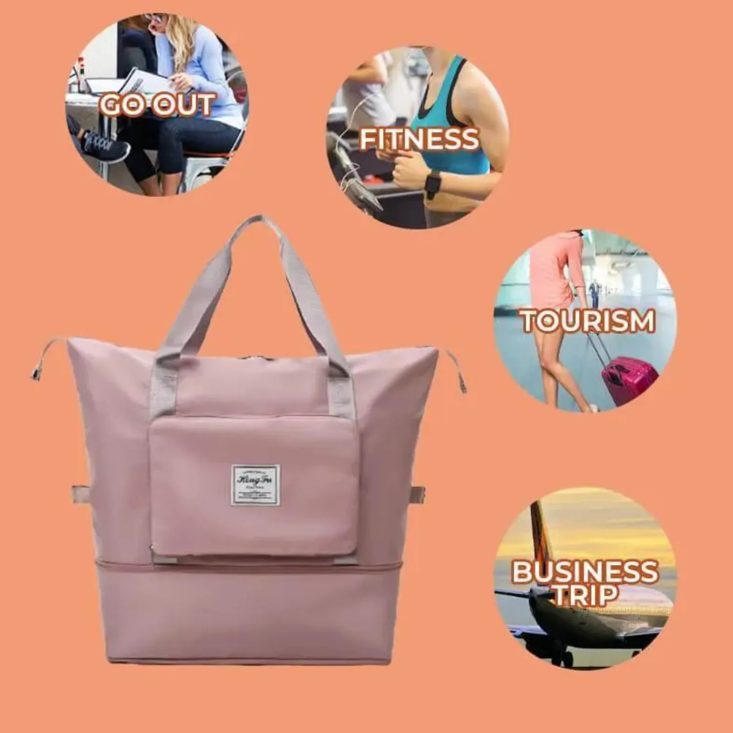 Sleek Sapphire: Multipurpose Folding Travel Tote